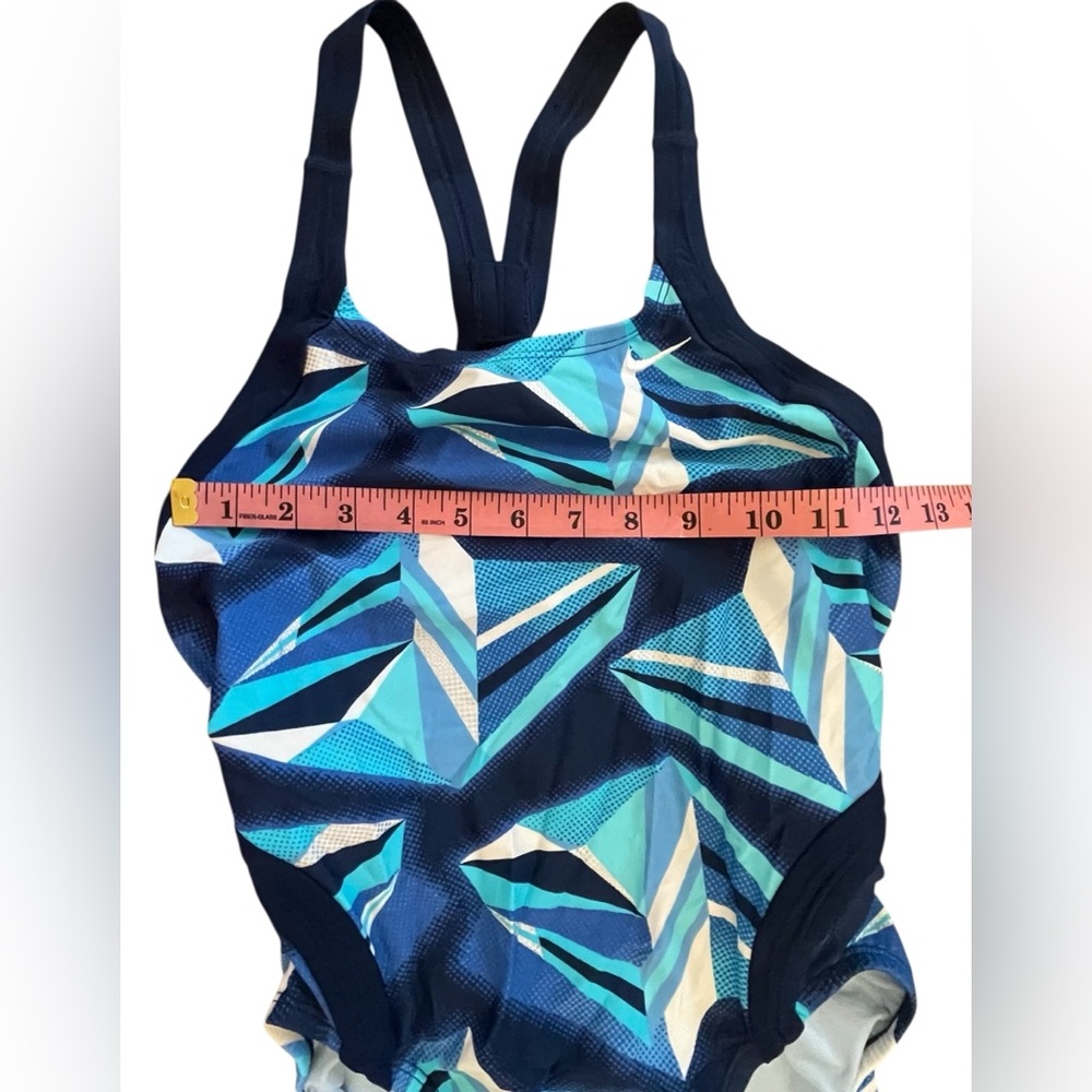 Nike Geometric Blue Swimsuit - Picture 3 of 6